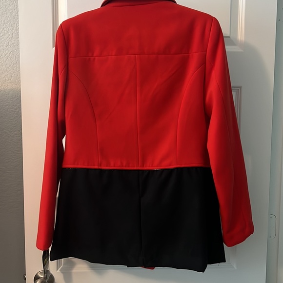 Steve Madden peacoat coat jacket red and black size large NWT winter dressy - Picture 9 of 13